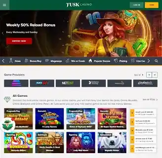 Tusk casino hopepage