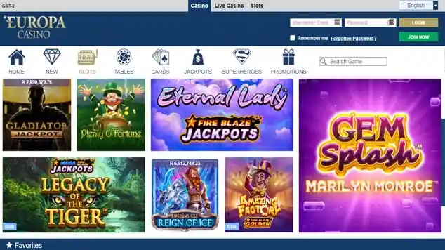 Europa Mobile Casino games