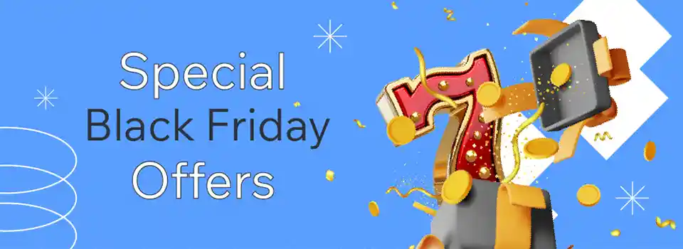 Banner for special Black Friday offers at online casinos