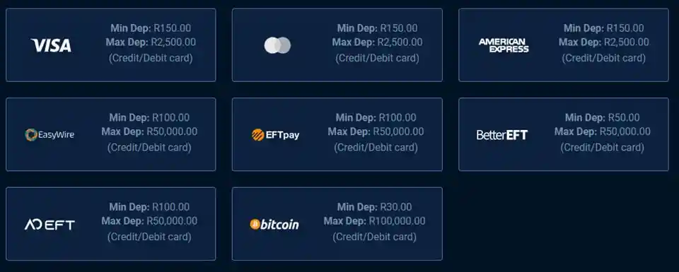 Punt Casino Payment Methods