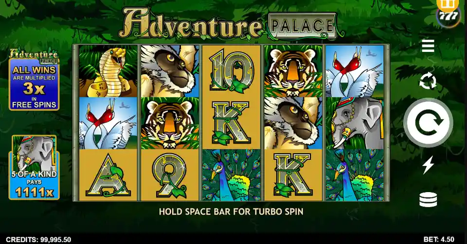 Adventure palace slot game