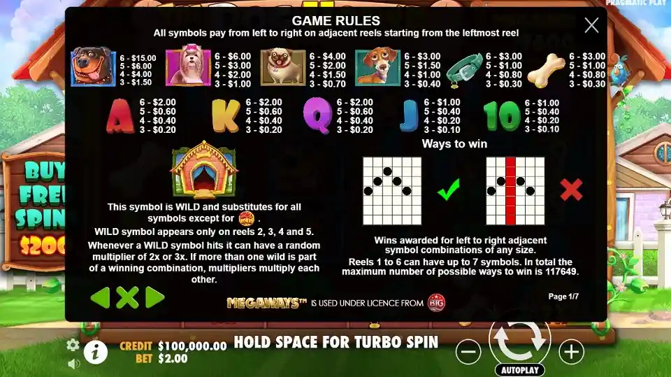 The dog house megaways slot   game rules 2