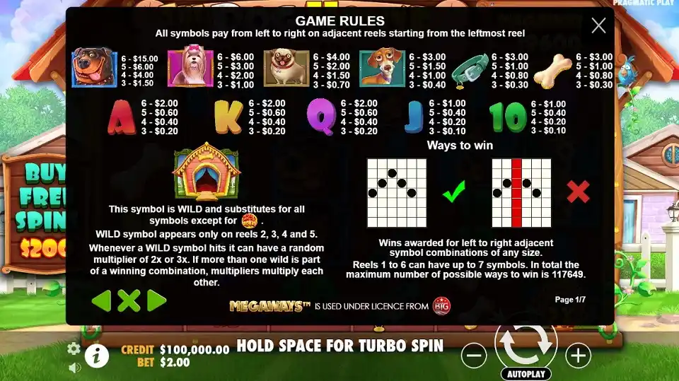 The dog house megaways slot   game rules 2